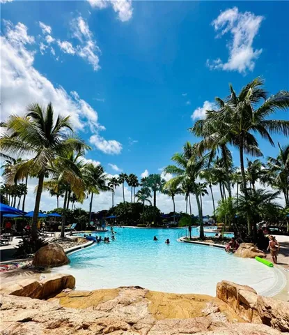 View of one of the many pools