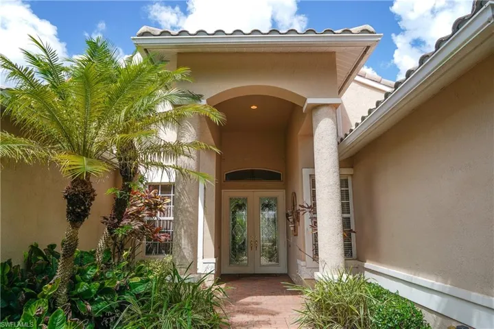 Entrance to property with french doors