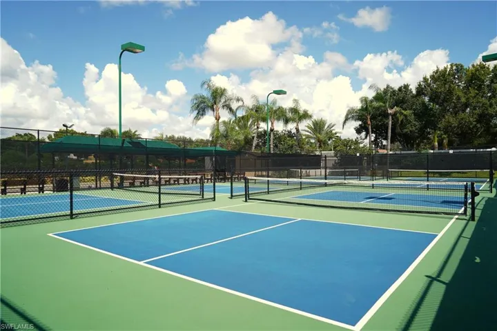 View of tennis court