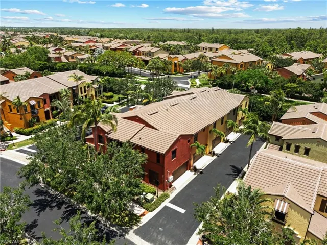 Aerial view of residential area