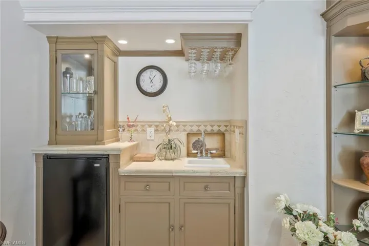 Charming built-in wet bar, perfect for entertaining guests.