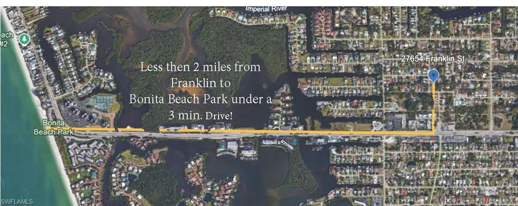 Only a 3 min drive from Your home to Bonita Beach Park!