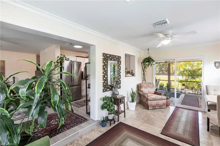 View of sunroom, dining area plenty of options.