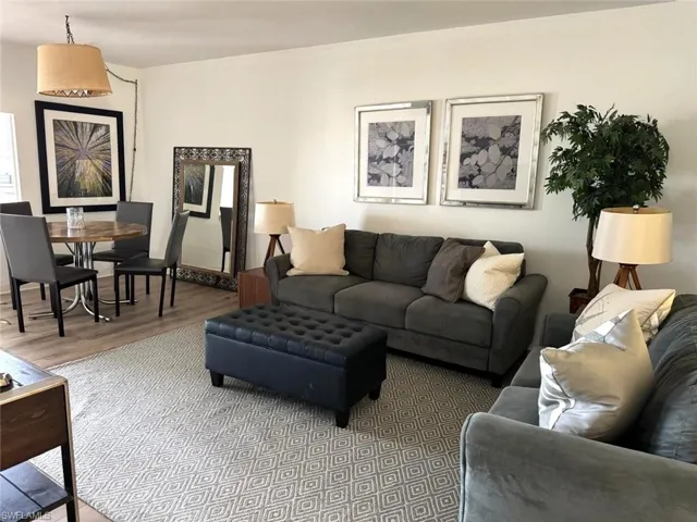Living area featuring wood finished floors
