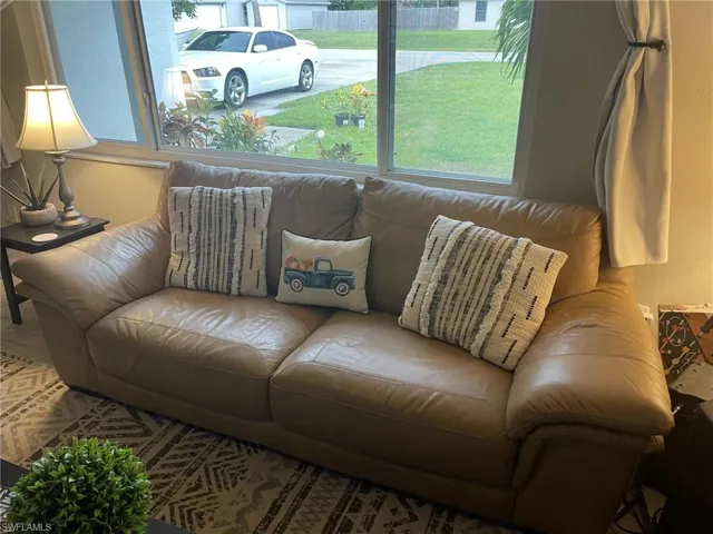 Living room with healthy amount of natural light