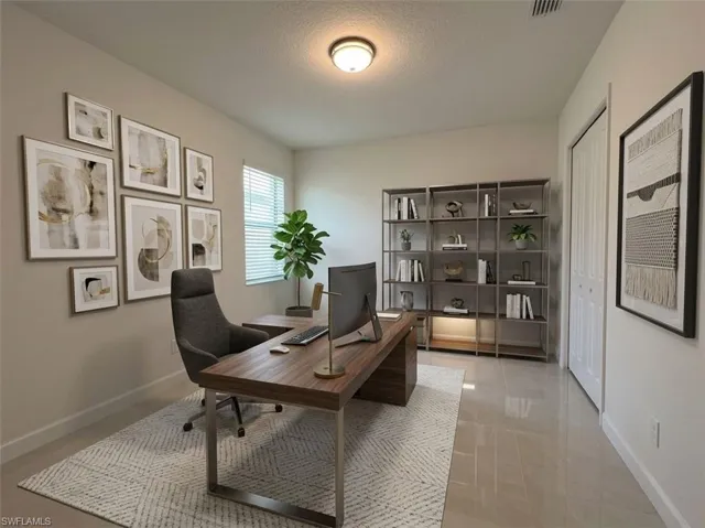 Virtually staged for illustrative purposes. No physical furnishings are present.