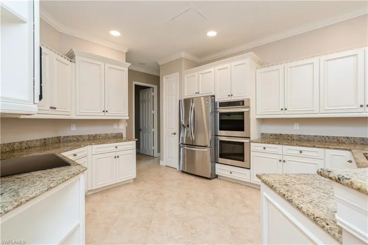 Under counter lighting, stainless steel appliances,double oven