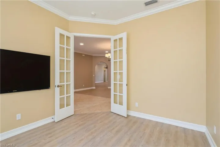 Den with french doors