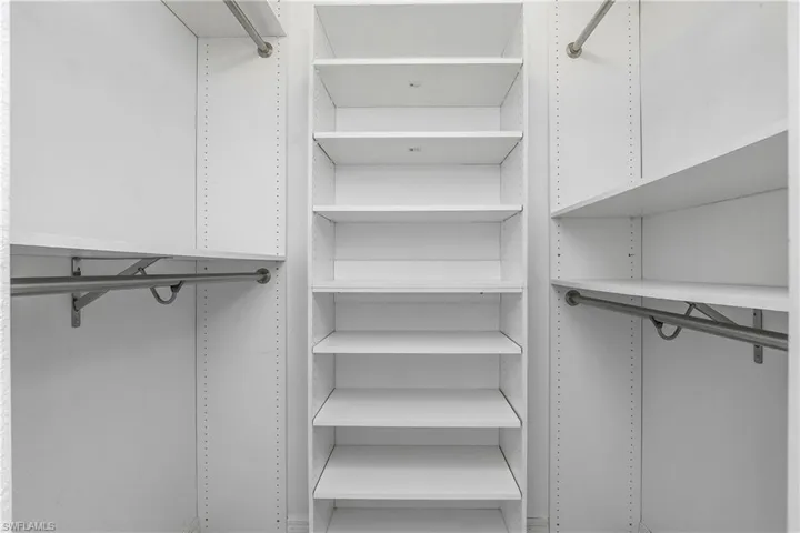 Custom closet in the Primary Bedroom