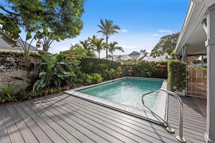 Pool in the front of the House