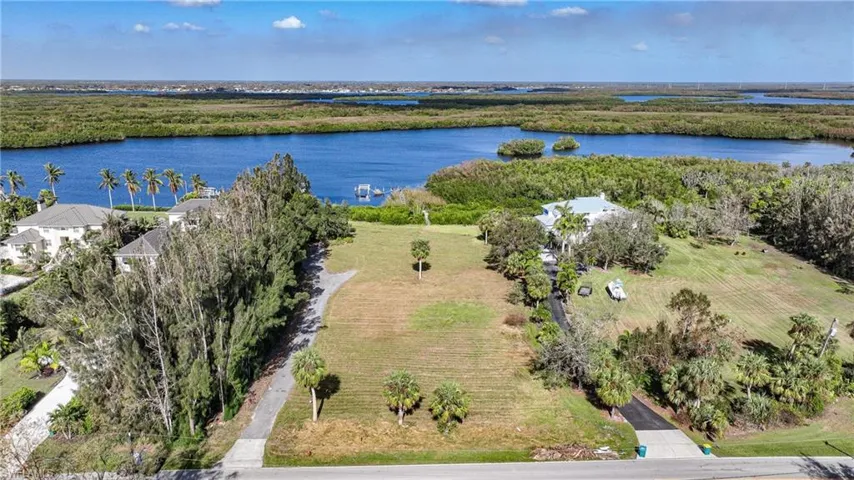 Aerial view with a rural view and a water view