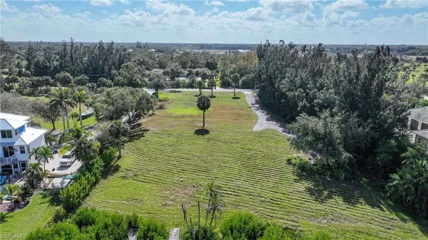 Aerial view with a rural view