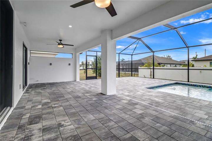 Large pool deck