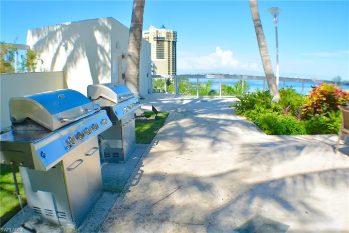 Poolside BBQ grills