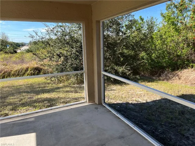 View of under truss lanai