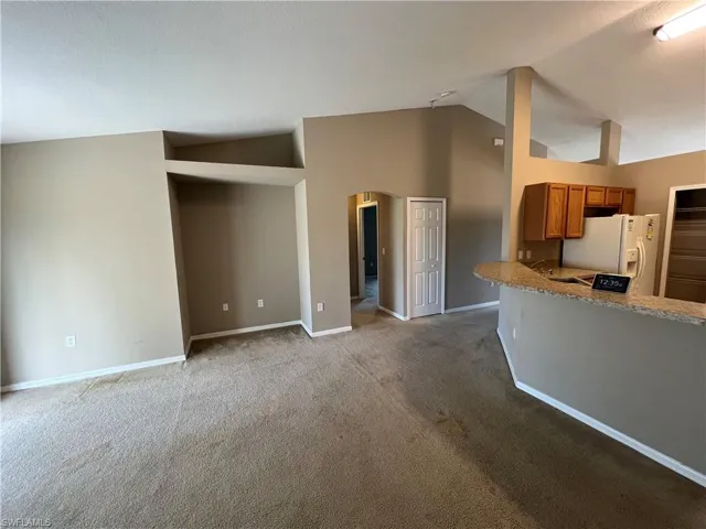 Living room and kitchen casual dining bar