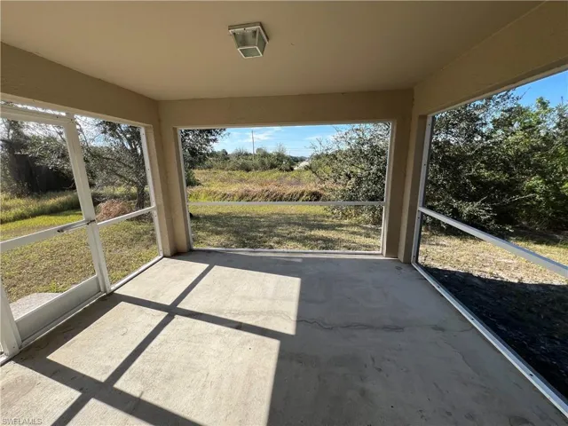 View of under truss lanai