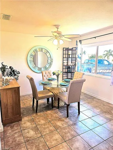 Dining space with lots of natural bright Florida light