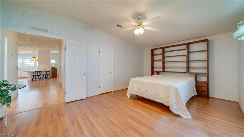 The master bedroom easily accommodates a sitting area. It's just steps from the master bath.