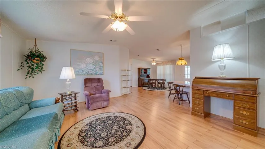 The well-maintained flooring flows beautifully. No carpet here!