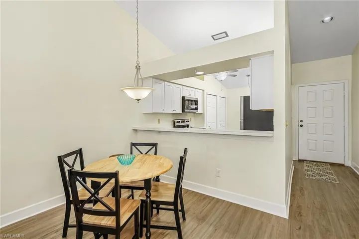 View of dining from greatroom.