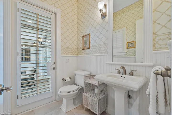 Powder bathroom off of formal living room