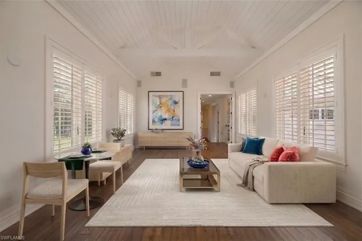 Virtual staging. Expansive media room