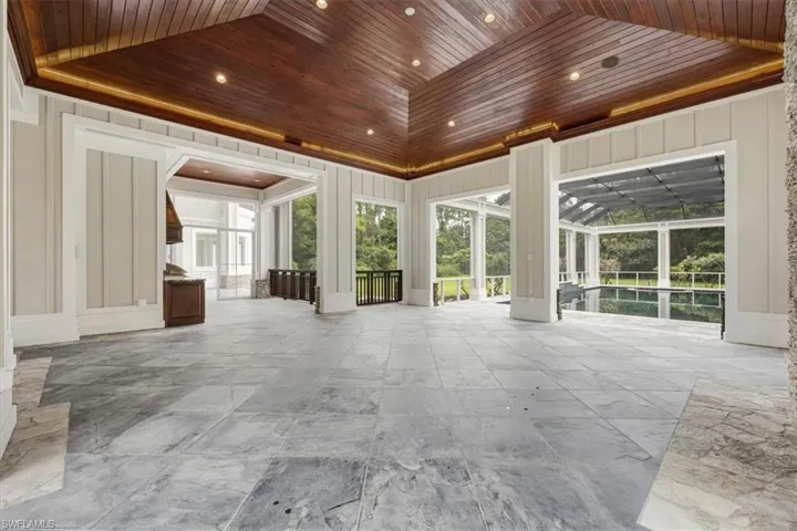 Grand entertainment pavilion with wood-burning fireplace