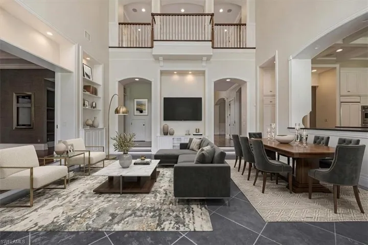 Virtually staged. Great room between living room and state-of-the-art kitchen