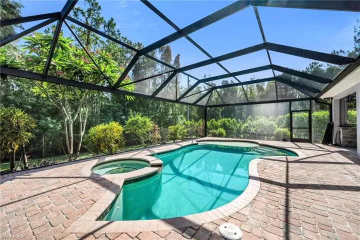 Custom pool with integrated spa