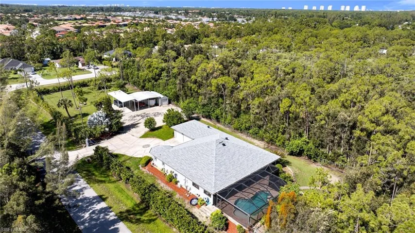 Aerial view of the 1.68 acre lot