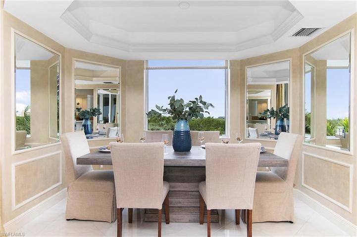 Dining area with tropical view
