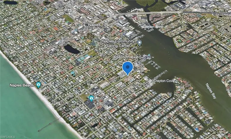 Aerial view of property's location