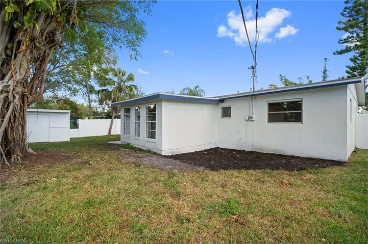 Back of house featuring a fenced backyard