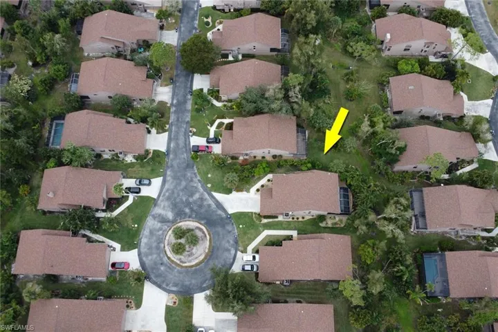 Birds eye view of property
