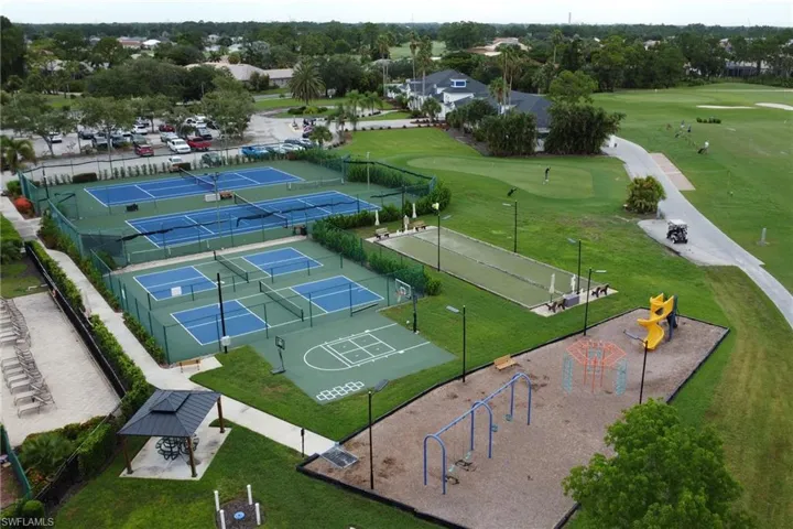 Aerial view of a local golf course