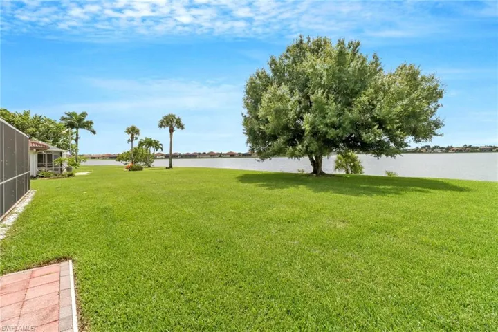 View of yard featuring the long lake view