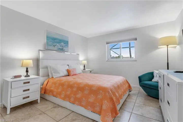 Bedroom featuring light tile patterned floors