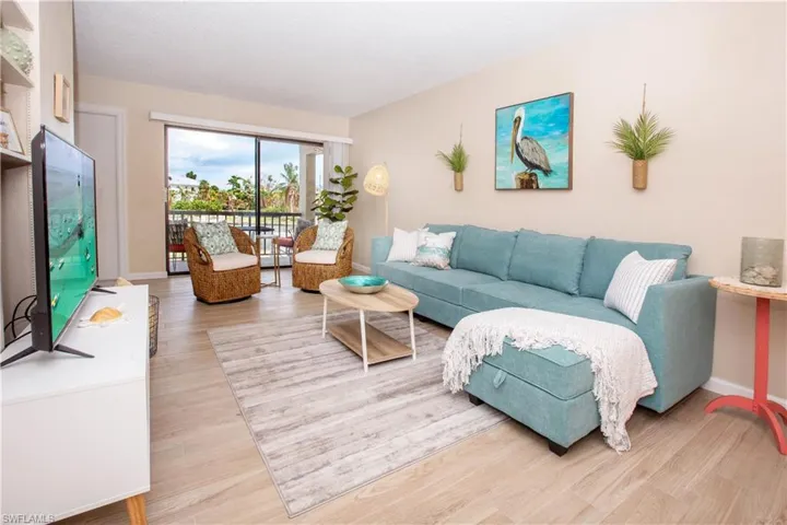 Living room featuring light hardwood / wood-style flooring