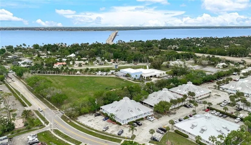 Drone / aerial view of a nearby body of water