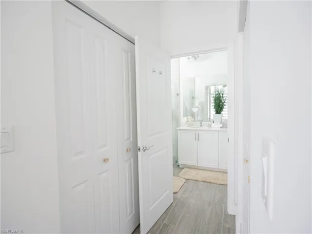 Hallway with sink