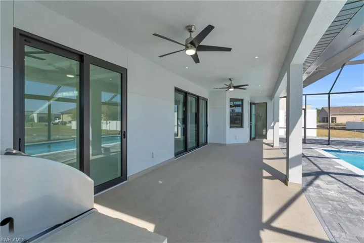 View of patio / terrace featuring ceiling fan