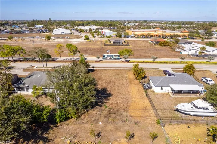 Aerial view of residential area