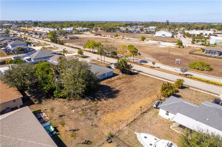 Aerial view of residential area