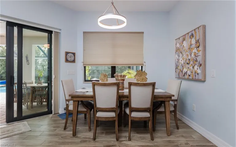 Dining room featuring light wood-style flooring