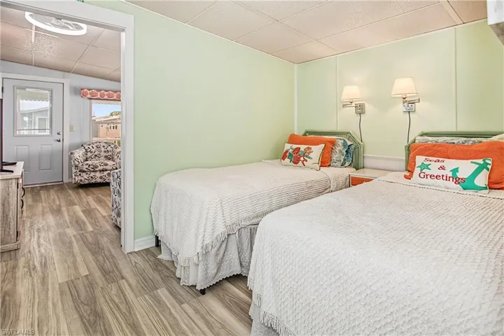 Wood-finish flooring throughout