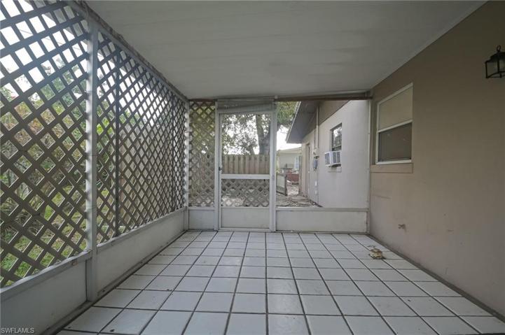Back screened lanai looking toward private courtyard