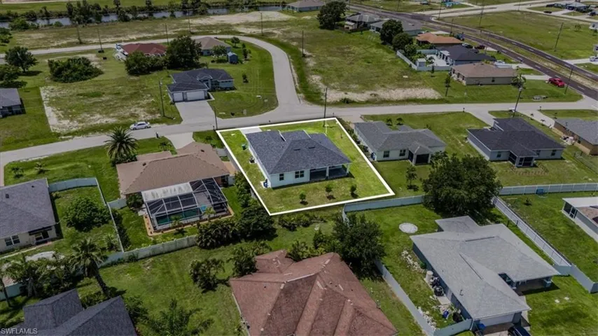 View of property location with property boundaries highlighted and nearby suburban area