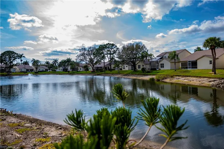 Property view of water with a residential view