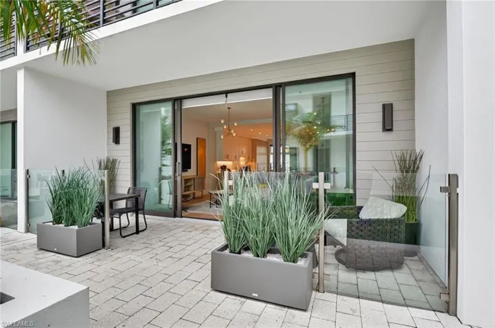View of patio with outdoor dining space